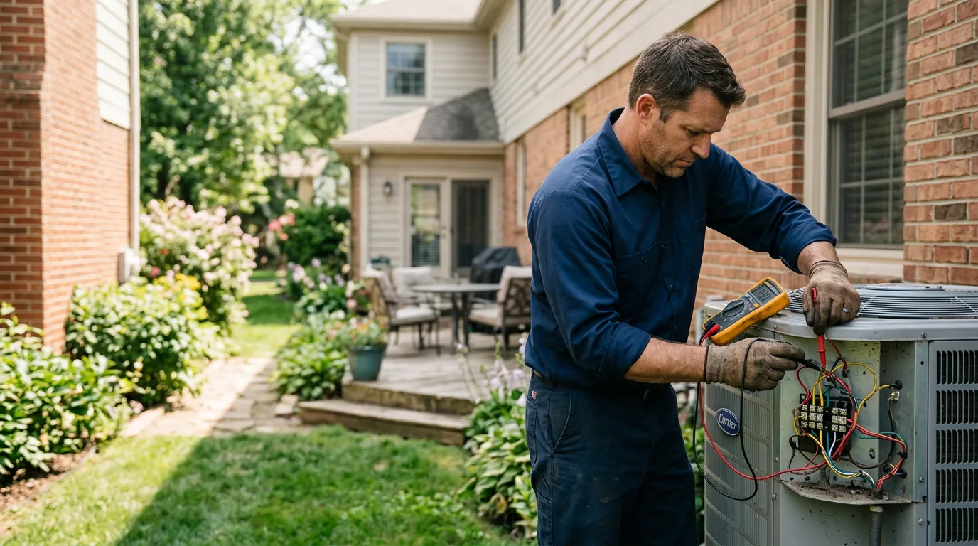 HVAC technician working near Belfast, NY